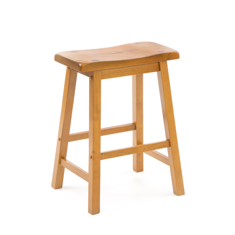 Arberesha Solid Wood Bar & Counter Stool, Oak, Counter Stool (23.5" Seat Height)