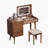 39 Inch Retro Bohemian Style Vanity Desk With Mirror, LED Lights, And Storage, Perfect For Makeup And Small Spaces