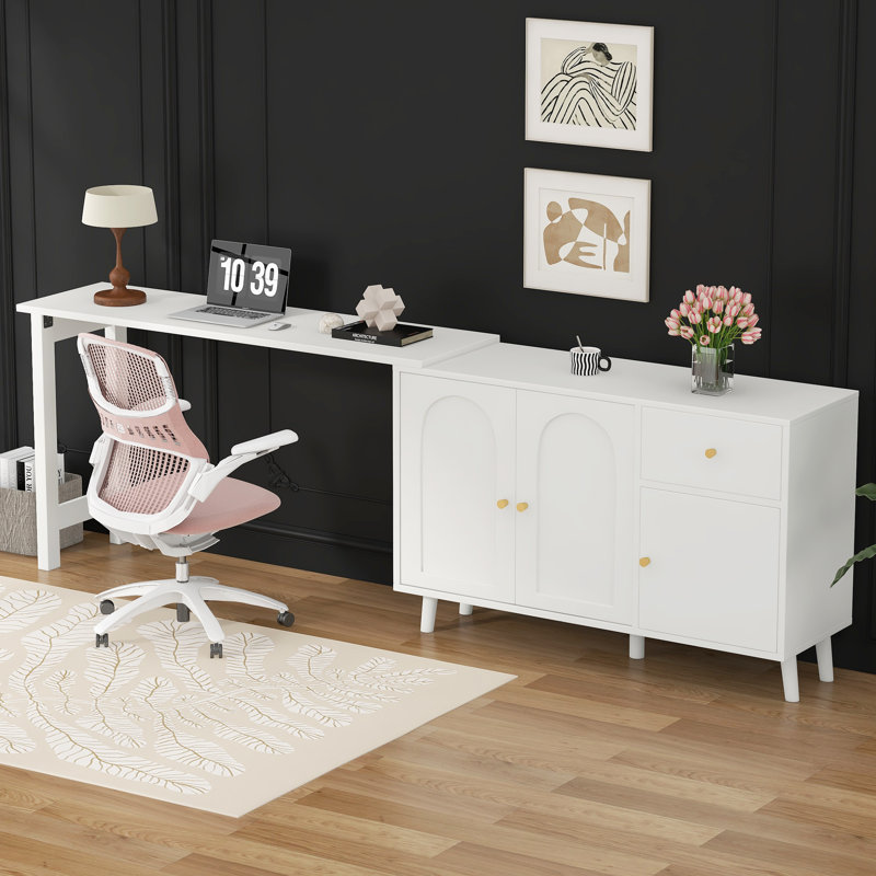 Foldable and Modular L-Shaped Writing Desk