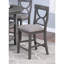 Table de salle à manger à hauteur de comptoir avec étagères de rangement à 4 chaises avec siège rembourré et dossier unique 5 pièces-436772309-436772311