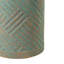 Table d'appoint ronde dorée au design moderne pour patio, tabouret d'extérieur artisanal peint à la main, largeur 43,6 cm (17,15 po), sans assemblage, style contemporain, petit élément décoratif pour jardin.