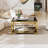 Square Glass Coffee Table with Lower Shelf-1374174277-1374174272