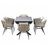 Discover Unmatched Flexibility In Alfresco Dining With Six Creatively Arranged Chairs Made Of Polyester Woven Tape And A Table That Expands From 62.9 To 82.6 Inches To Suit Any Occasion.