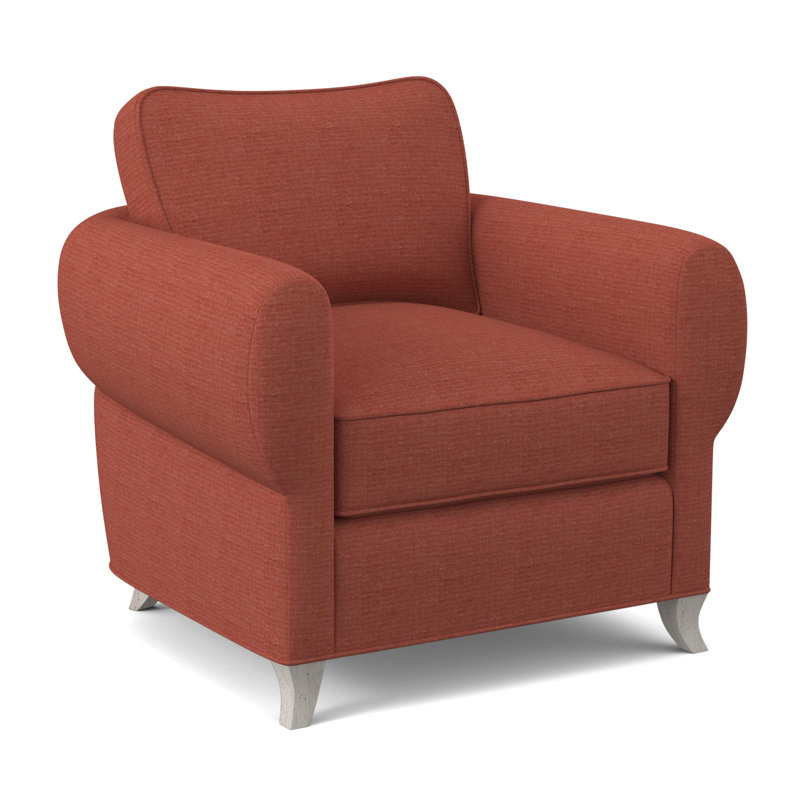 Fauteuil cocon, Mélange de polyester rouge à lèvres Margaret, Bisque