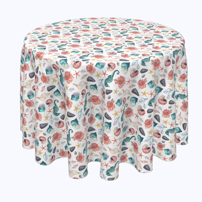 Bartley Geometric Round Tablecloth, 102" x 102"