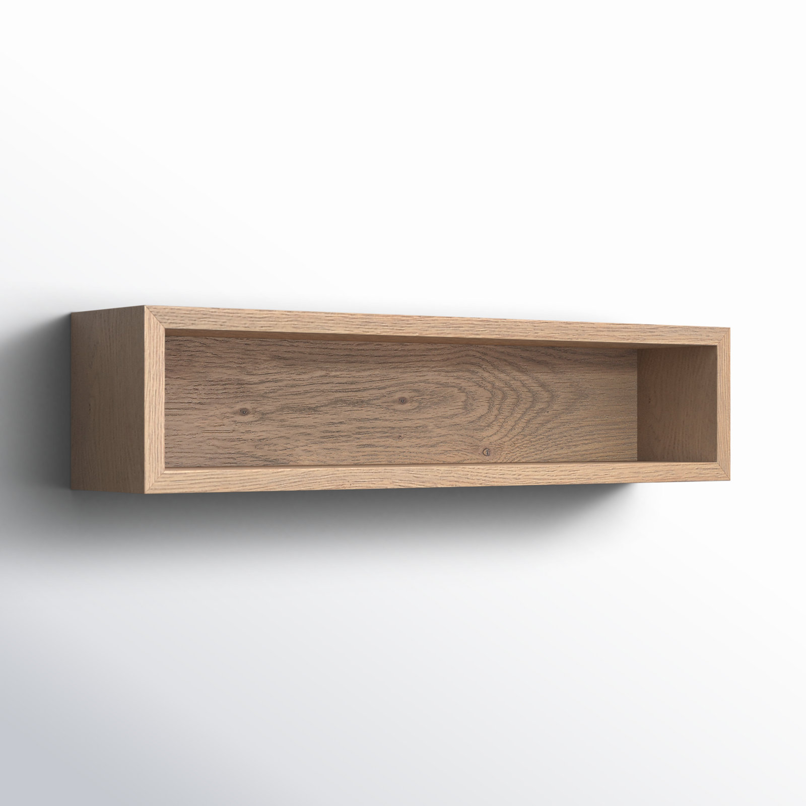 Wall Mounted Bathroom Shelves, Pecan Oak