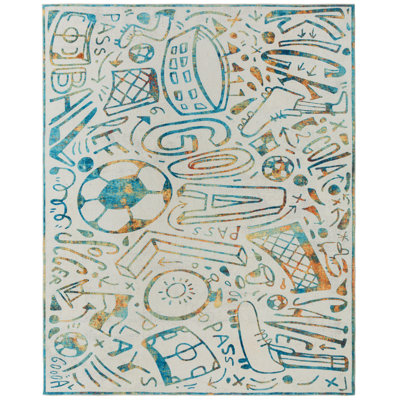 Tapis tissé à la machine Sportsglyphs Soccer