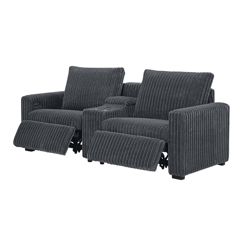 Causeuse Rycusal, Gris foncé