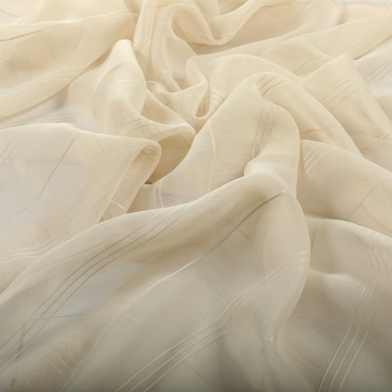 Antonietti Semi Sheer Curtain Pair, Beige