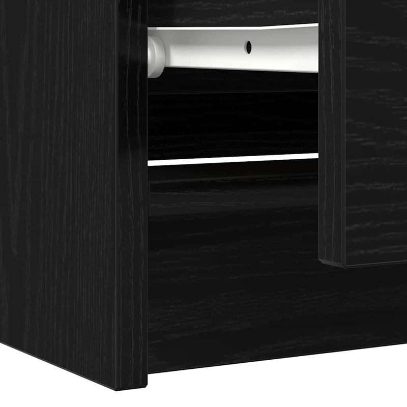 TV Cabinet 100X35x54 Cm Engineered Wood, Black