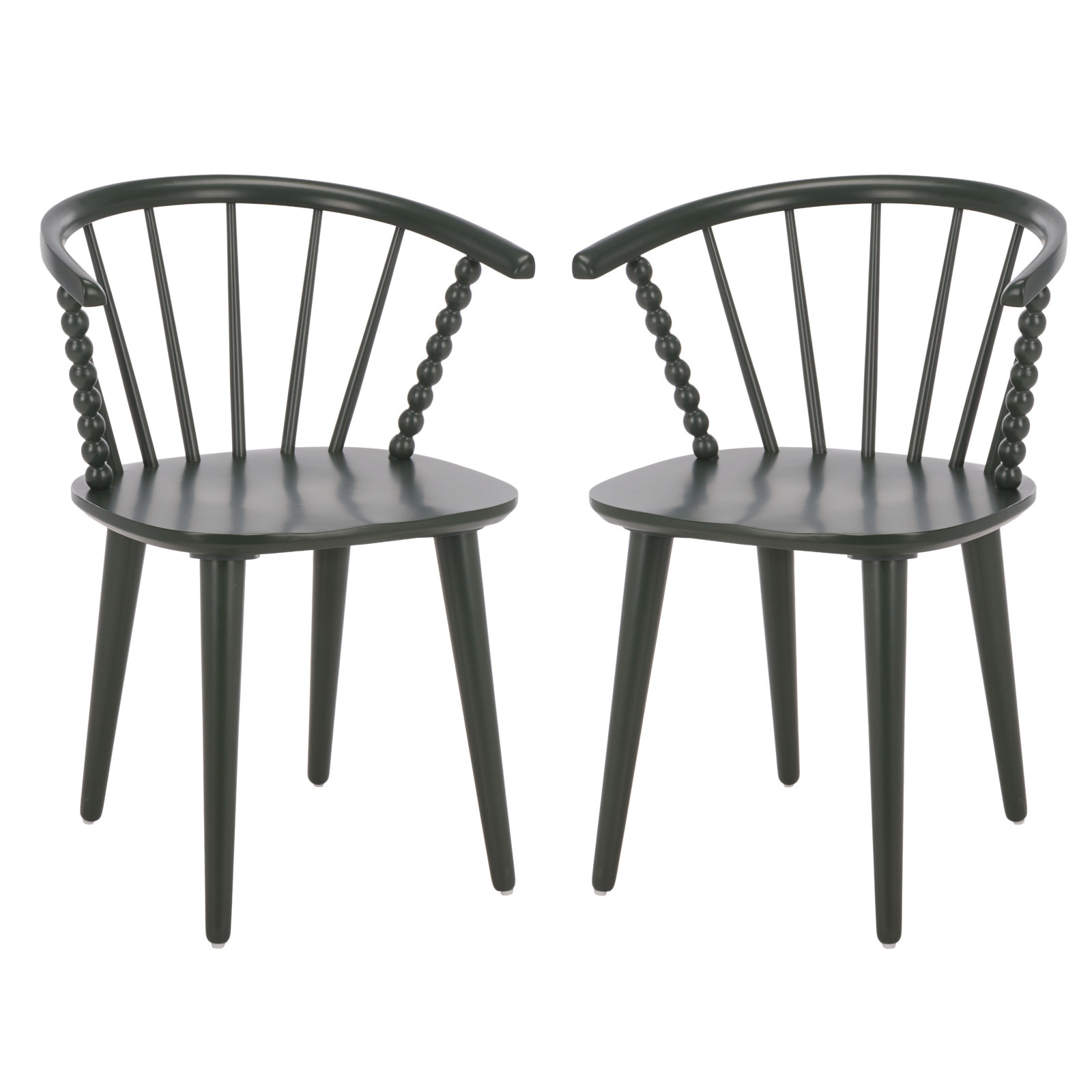 Paras Curved Back Dining Chair, Garden Green