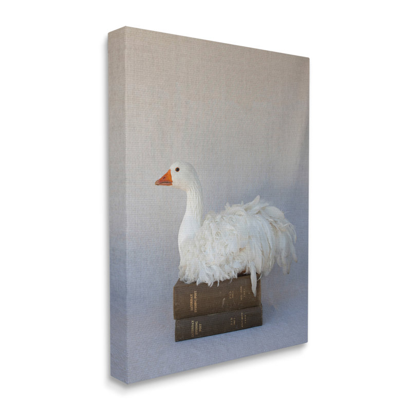 Oiseau de bibliothèque Fluffy Goose, Plaque murale, H 16 po x l 16 po x P 1,5 po