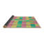 Tapis vert/jaune/rose à motifs Izaguirre-406835311
