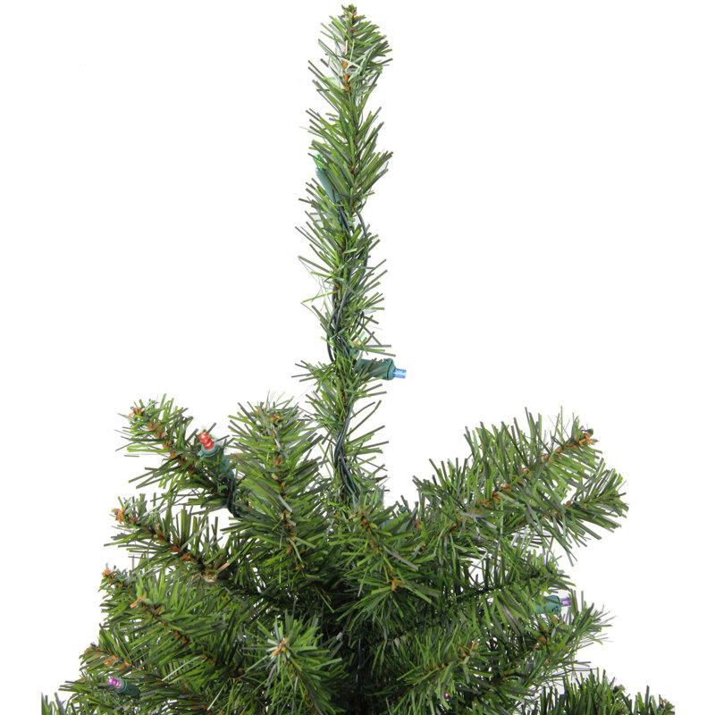 Arbre de Noël artificiel pin moyen canadien 3 pi avec lumières DEL multicolores