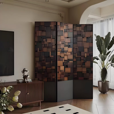 Vintage Block Folding Screen by Hokku Designs