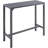 Outdoor Bar Table Patio High Pub Table 55”L Counter Height Table With Waterproof Top And Sturdy Metal Frame For Hot Tub/Poolside/Garden/Balcony/Hallway/Bistro, Rectangle, Black
