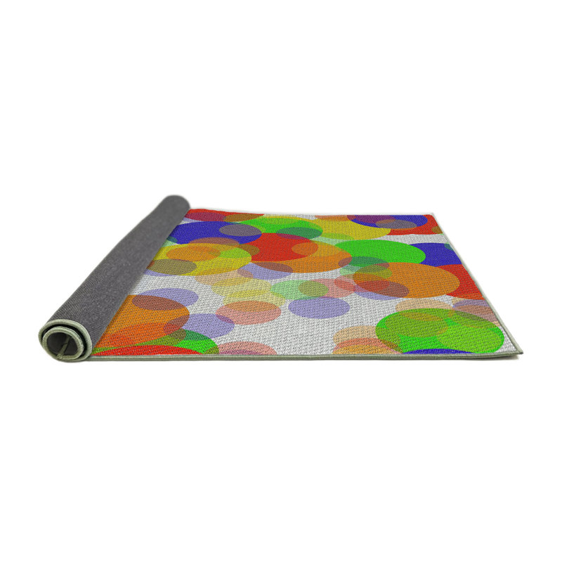 Tapis rouge à pois Colbert, Rond 8 pi