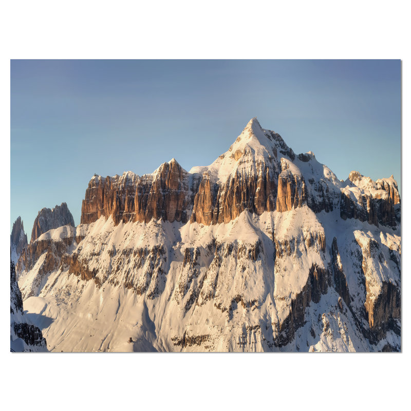 Ciel couvert sur les Alpes italiennes - reproduction de photo sur toile tendue, H 8 po x l 12 po x P 1 po