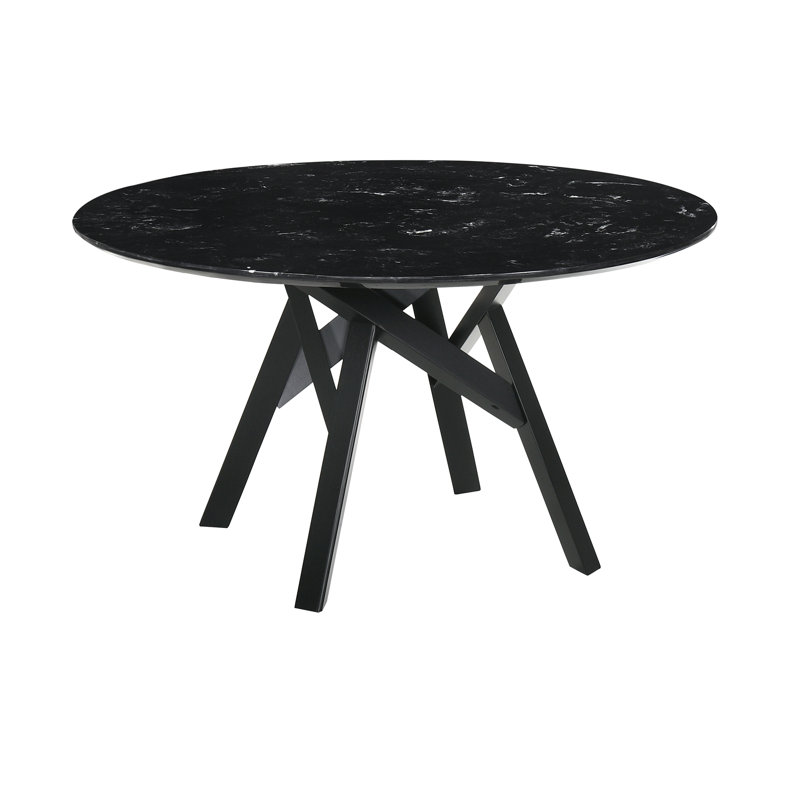 Lonne Round Dining Table, Black