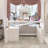 70.9" Wide Electric Lift Vanity Table With Push Buttons And Drawer