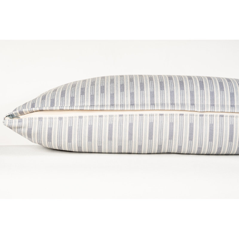 Coussin Bennett, Polyester, Bleu, Rectangle H 12 po x l 21 po