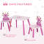 Raine 3 PCS Kids Table and Chair Set Princess Theme Toddler Ages 2-4 Pink