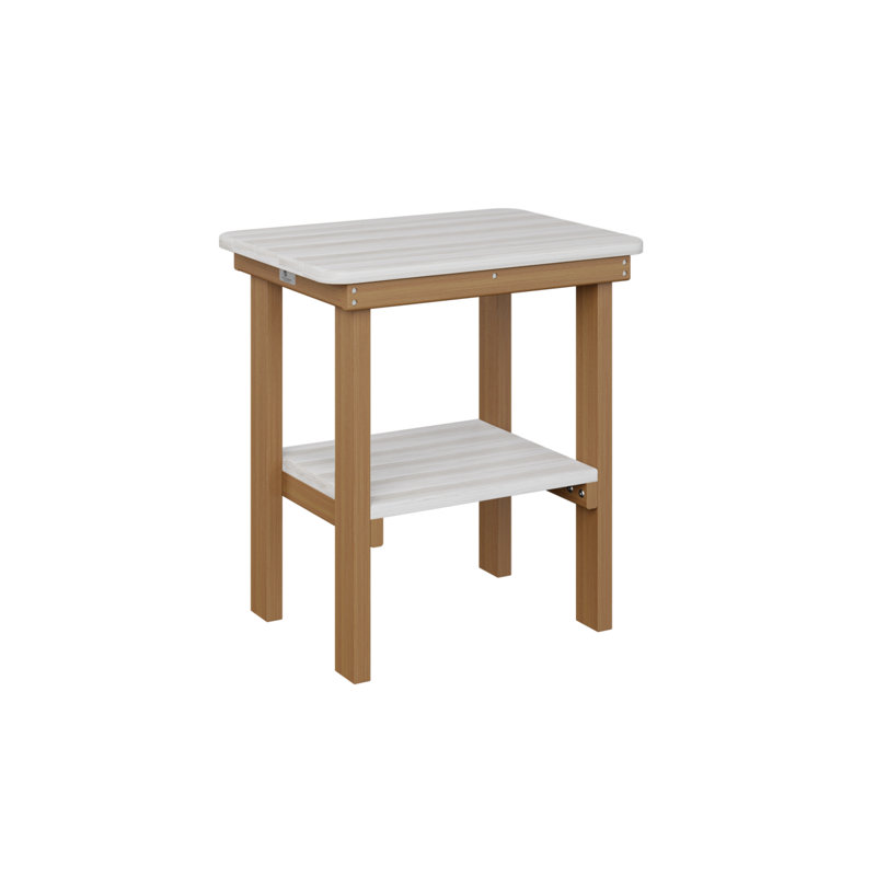 Berlin Gardens Rectangular End Dining Table, Seashell, Natural Teak