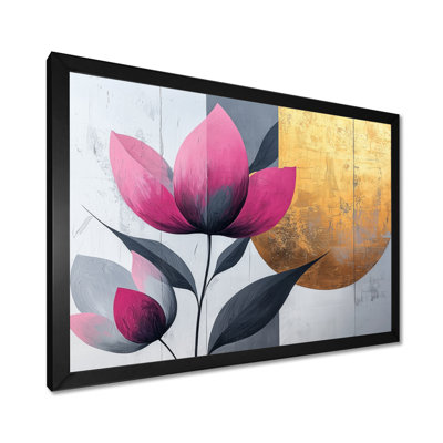 Golden Lotus Flowers Pure Form VI - Lotus, art mural