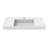 Juniper 48" Wall Mounted Solid Surface Floating Bathroom Sink with Concealed Drain, White-1650307928