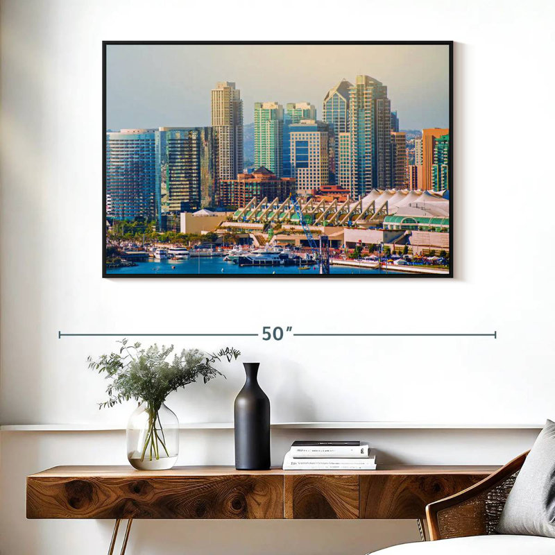 Ville de San Diego, Cadre flottant noir, 40 po x 27 po