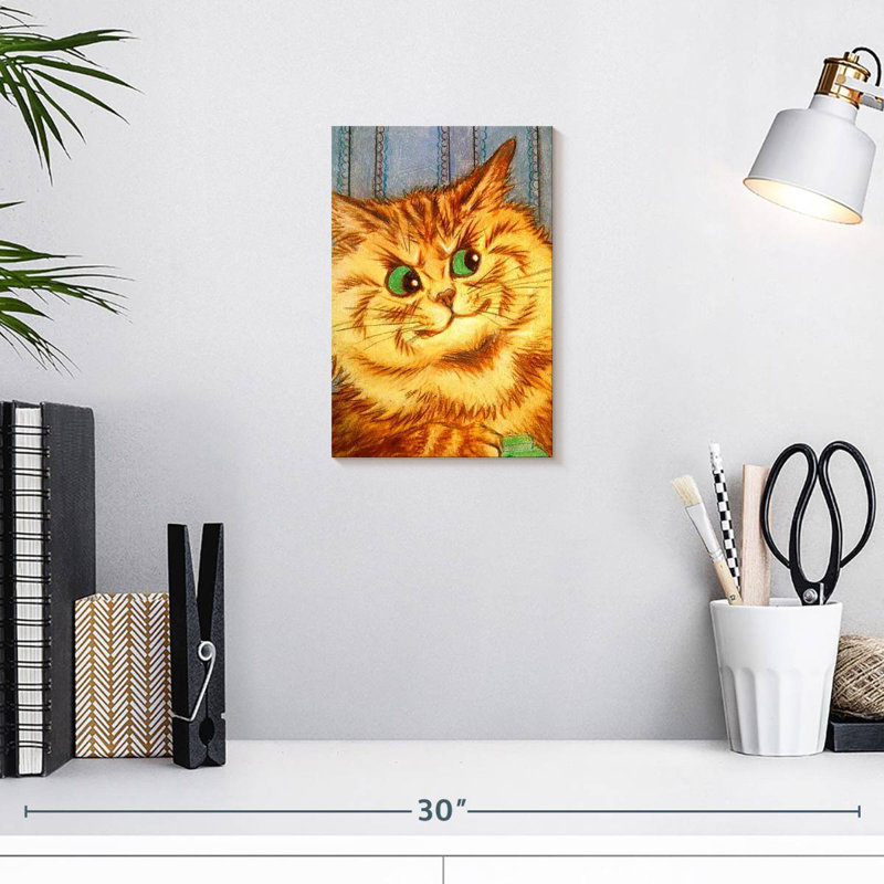 Brampt Quizzical Cat, 12" H x 8" W