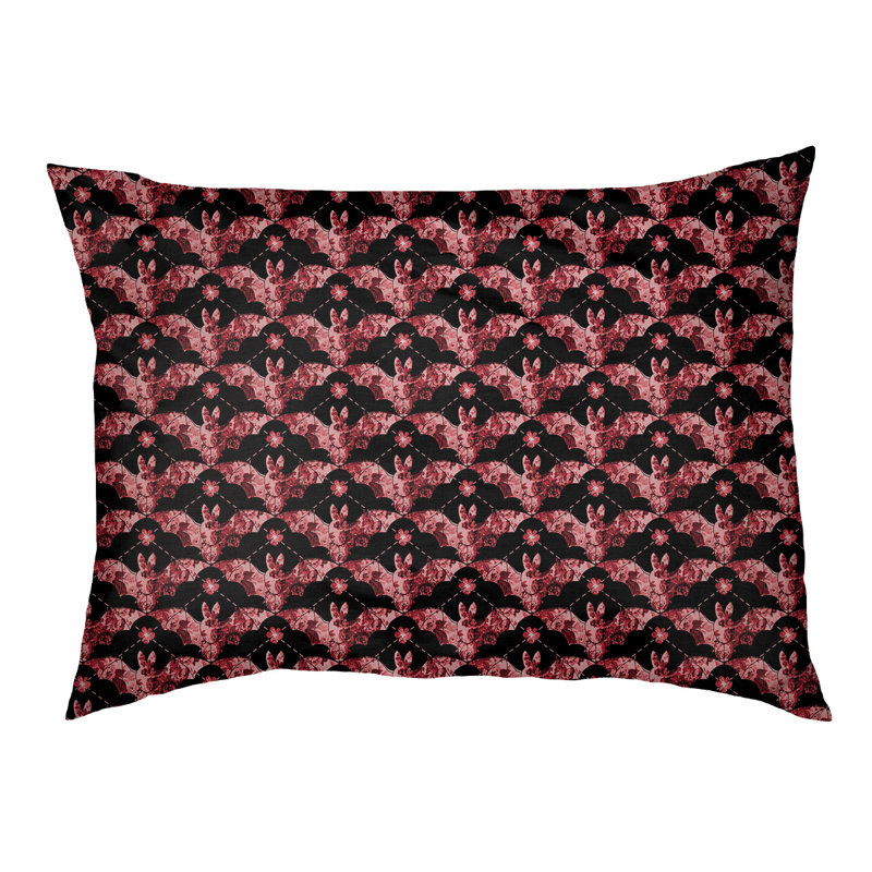 Byrge Geometric Pet Bed, Medium (29.5" W x 19.5" D x 9.5" H), Red