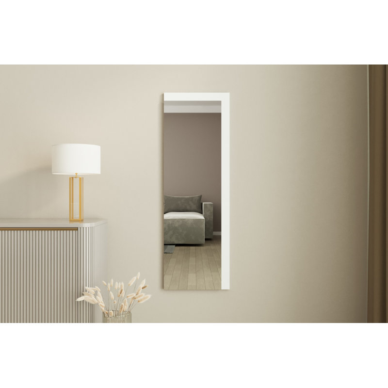 Bisou Rectangle Wall Mirror, White