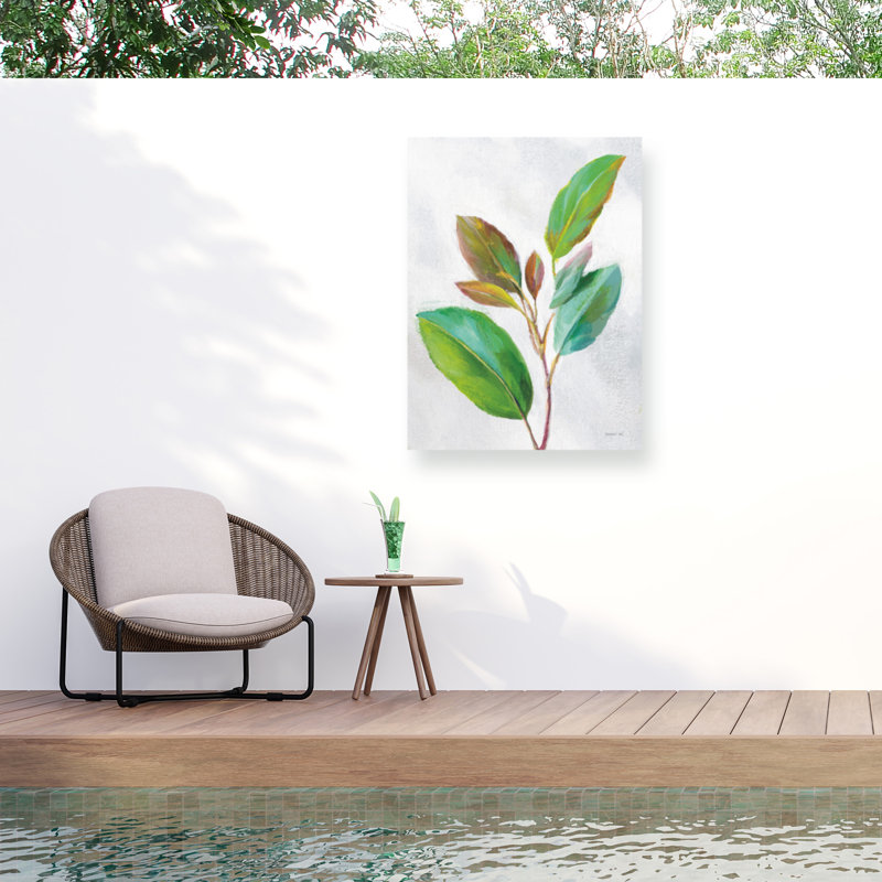 Toile d'extérieur Danhui Nai Natural Riches Leaves II, H 24 po x l 18 po