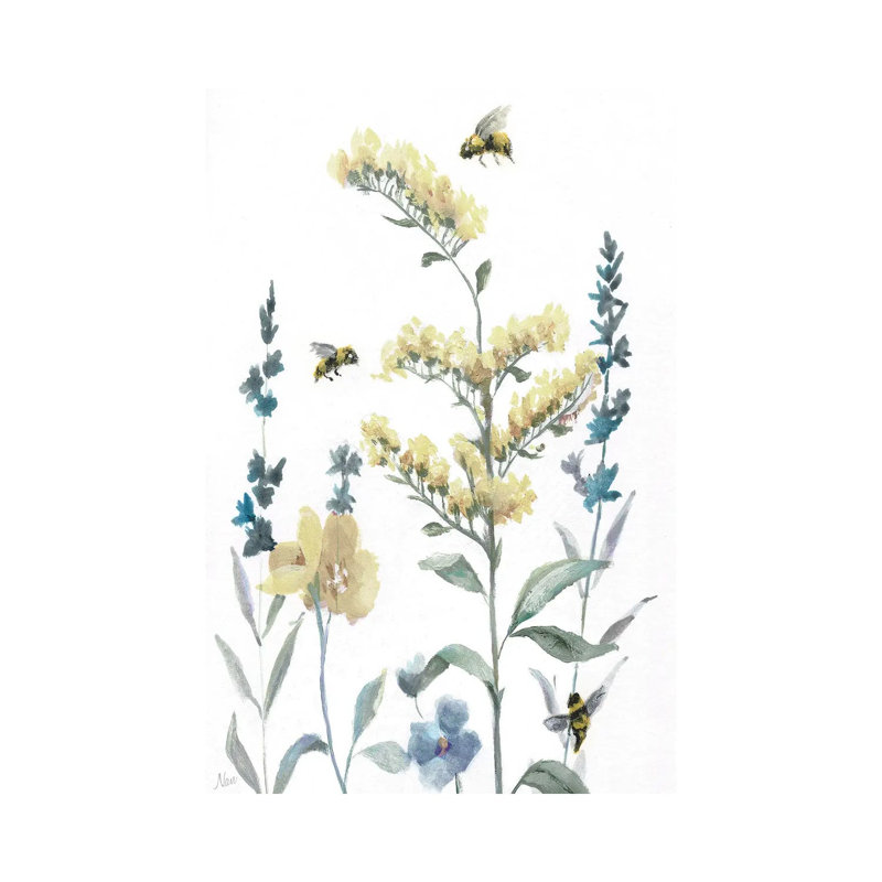 Bumble Bee Garden I By Nan - Wrapped Canvas Graphic Art by Nan - Wrapped Canvas Gallery-Wrapped Canvas Giclée