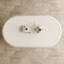 Table basse ovale en bois manufacturé cristal et crème-109107222-109107224