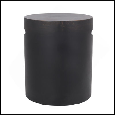 Outdoor Lightweight Concrete Side Table, Copper Finish, Weather-Resistant And Stylish For Patio Or Balcony Use