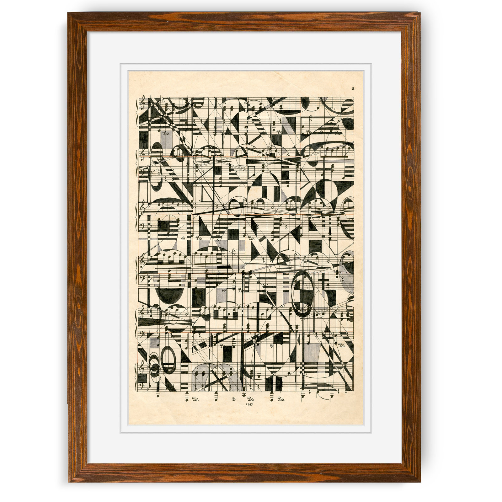 Graphic Notes Painting by Paul Cezanne, 38" H x 28" W x 1.25" D, Maple Framed Print