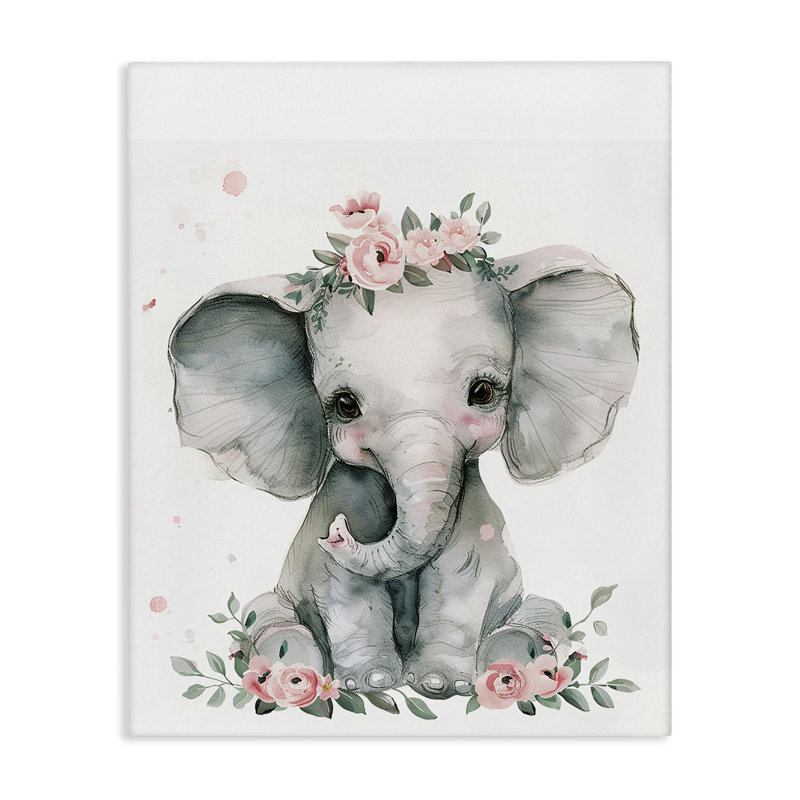 «Nursery Floral», art mural sur toile par LSR Design Studio, H 48 po x l 36 po