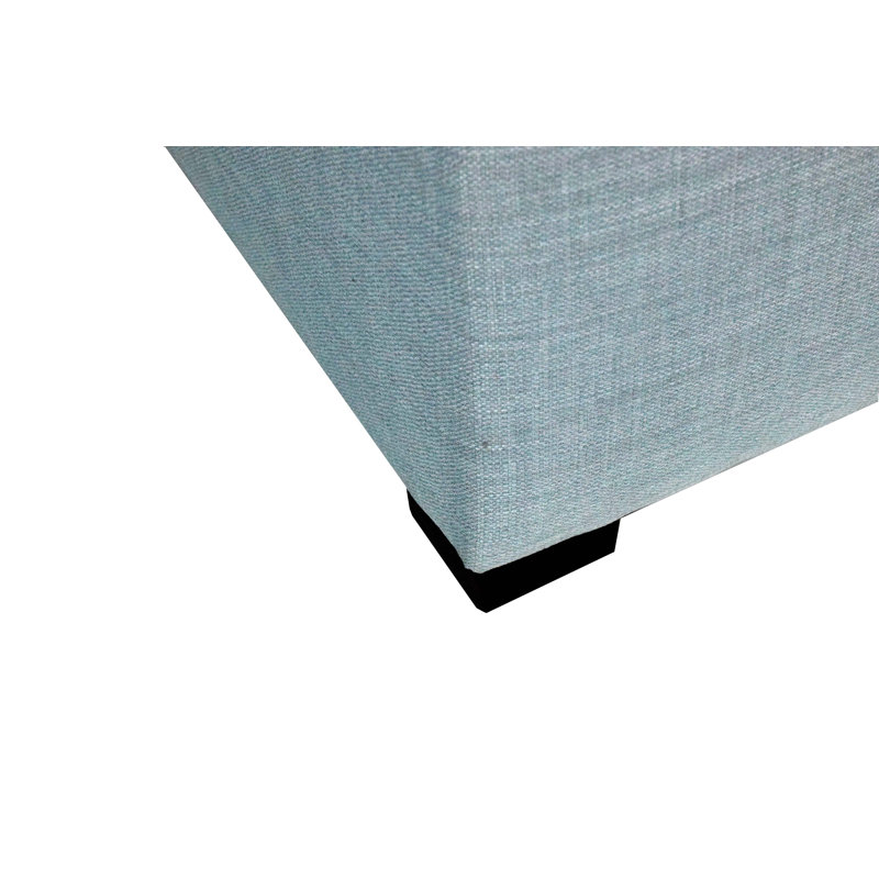 Tinley Upholstered Ottoman, Sea Mist Green 100% Polyester
