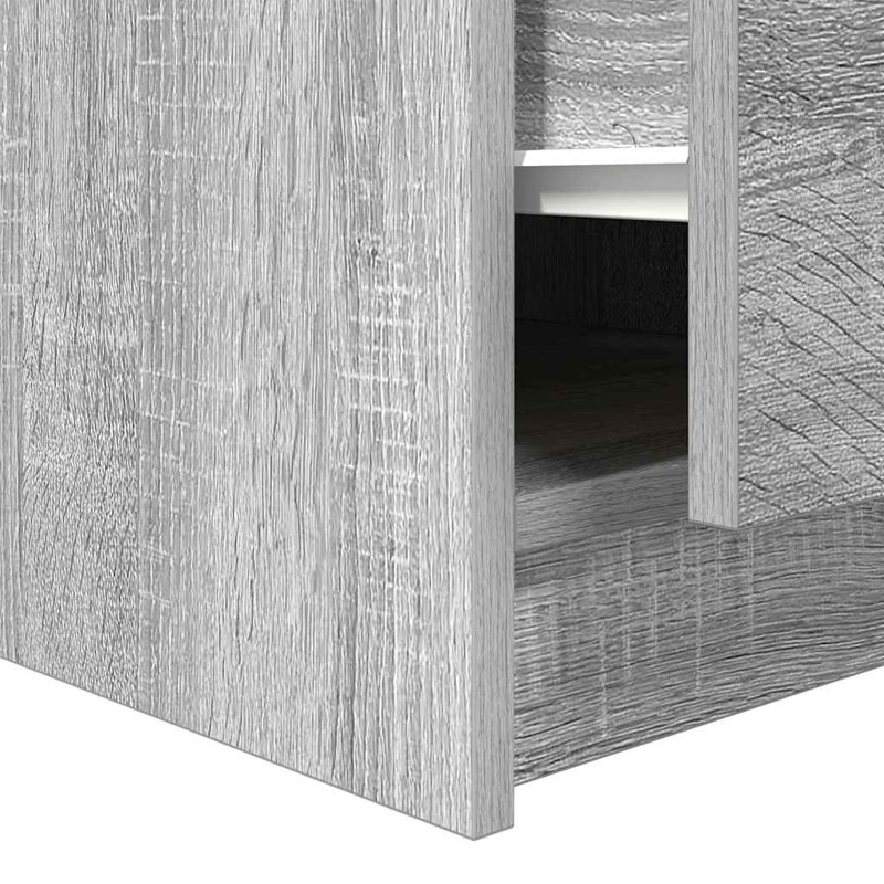 Coffee Table with Storage, 40" H x 100" L x 100" W, Gray Sonoma