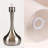  Modern 17.3” Table Lamp with White Fabric Shade and Chrome Metal Base, E26 Socket