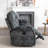 Quiteris 3-Piece  Microsuede Upholstery Mannual Reclining Living Room Set with Cupholders-389160280