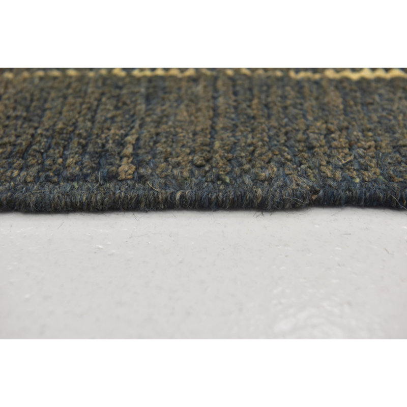 Tapis en laine gris foncé 10 pi 9 po x 15 pi 8 po noué la à la main one-of-kind Mehdi