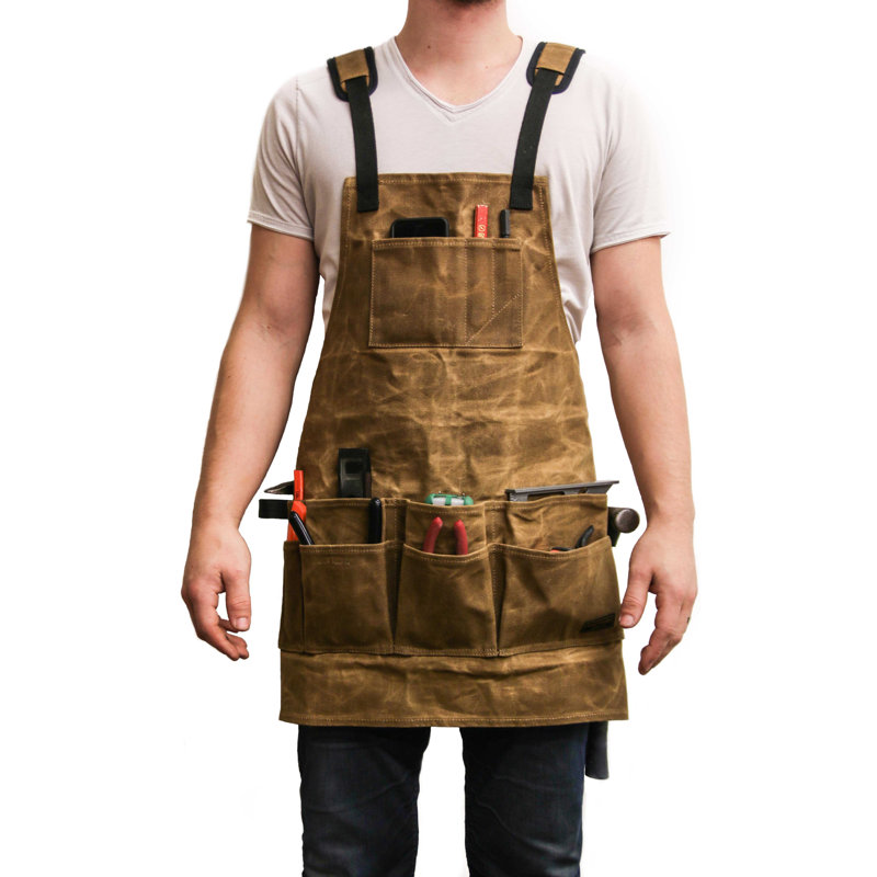 Solid Color Cotton Bib Apron