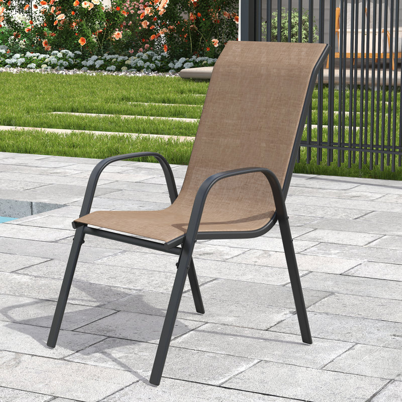 Chaise de salle à manger d'extérieur, Beige