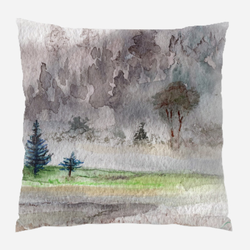 Coussin watercolour Julie, Microsuède, Intérieur
