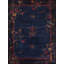 Tapis bleu marine antique antique Art Deco