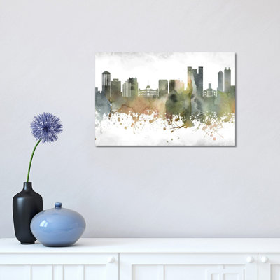 Honolulu Skyline 1 Piece Wrapped Canvas Wall Art