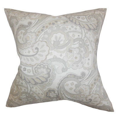 Floral Down Linen Reversible Throw Pillow